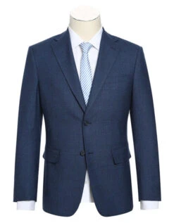 English Laundry Blue Checked Slim Fit Suit Wool Blend -Clothing Shop EL52 50 095 1