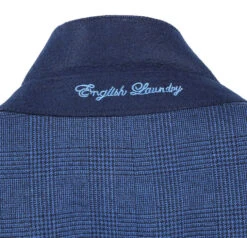 English Laundry Blue Checked Slim Fit Suit Wool Blend -Clothing Shop EL52 50 095 5
