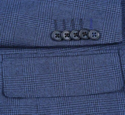 English Laundry Blue Checked Slim Fit Suit Wool Blend -Clothing Shop EL52 50 095 7