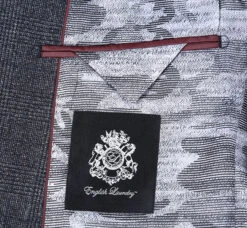 English Laundry Charcoal Checked Slim Fit Suit 100% Wool -Clothing Shop EL52 50 410 6