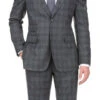 English Laundry 2-Piece Gray Plaid Wool Blend Slim Fit Dress Suit -Clothing Shop EL62 68 095 01