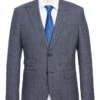 English Laundry 2-Piece Gray With Blue Windowpane Suit Wool Blend -Clothing Shop EL72 52 400
