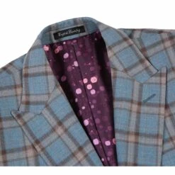 English Laundry 2-Piece Light Gray With Bronze Stereoscopic-Grid Suit Wool Blend -Clothing Shop EL72 57 470 2