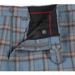 English Laundry 2-Piece Light Gray With Bronze Stereoscopic-Grid Suit Wool Blend -Clothing Shop EL72 57 470 5