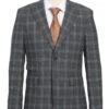 English Laundry 2-Piece Gray Check Peak Suit Wool Blend -Clothing Shop EL72 58 093
