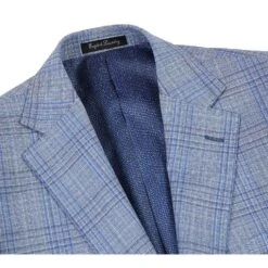 English Laundry 2-Piece Light Gray With Blue Check Suit Wool Blend 10 English Laundry 2-Piece Light Gray With Blue Check Suit Wool Blend -Clothing Shop EL72 68 401 1