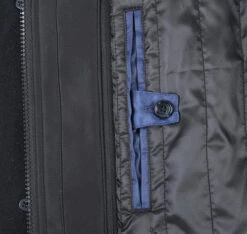 English Laundry Black Slim Fit Wool Blend Short Coat With Detachable Full Zipper -Clothing Shop EL84 01 001 4