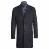 English Laundry Blue Tone-on-tone Glen Plaid Slim Fit Wool Blend Short Coat With Detachable Full Zipper -Clothing Shop EL84 01 410 1