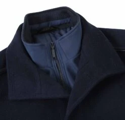 English Laundry Navy Slim Fit Wool Blend Short Coat With Detachable Full Zipper -Clothing Shop EL84 01 410 3 5113a61e 076c 41a9 a016 ebf685b6bf84