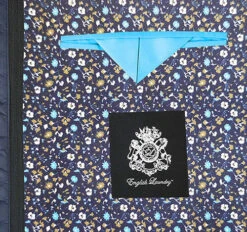 English Laundry Blue Tone-on-tone Glen Plaid Slim Fit Wool Blend Short Coat With Detachable Full Zipper -Clothing Shop EL84 01 410 6