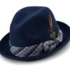 Navy 2" Brim Matching Ribbon Wool Felt Fedora Hat -Clothing Shop H 2112Navy 1024x1024 2x c6e03d3f 0704 4c94 9c5d bbbc308750da