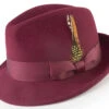 Pinch Crushable Wool Snap Brim Hat In Wine -Clothing Shop H 37 Wine