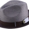 Plum Men's Two Tone Braided Pinch Fedora With Grosgrain Ribbon 1 Plum Men's Two Tone Braided Pinch Fedora With Grosgrain Ribbon -Clothing Shop H 68 PLUM