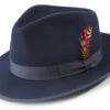 Navy Dress Hat Wool Wide Brim -Clothing Shop H 72 Navy S