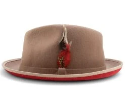 2 ¼" Brim Wool Felt Dress Hat With Feather Accent Tan With Red Bottom 10 2 ¼" Brim Wool Felt Dress Hat With Feather Accent Tan With Red Bottom -Clothing Shop H 74Tan Red side 1024x1024 2x 5d4ab5d1 61c1 442f 91c8 4265fde9099d
