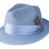 Carolina Solid Color Pinch Braided Fedora With Matching Satin Ribbon -Clothing Shop H 34 Carolina