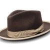 Brown 2 ½" Wide Brim Wool Felt Hat -Clothing Shop Hats h 83 brown1