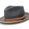 Gray 2 ½" Wide Brim Wool Felt Hat