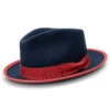 Navy 2 ½" Wide Brim Wool Felt Hat -Clothing Shop Hats h 83 navy