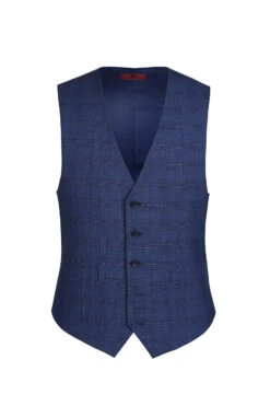 San Gemini Collection - 3 Piece Suit 2 Buttons Blue Glen Plaid Regular Fit -Clothing Shop IMG 8196 3
