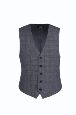 San Gemini Collection - 3 Piece Suit 2 Buttons Gray Glen Plaid Regular Fit -Clothing Shop IMG 8224 2