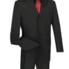 Regular Fit 2 Piece Suit 3 Button In Black -Clothing Shop M069 1