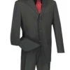 Regular Fit 2 Piece Suit 3 Button In Dark Gray -Clothing Shop M069 13 DarkGray