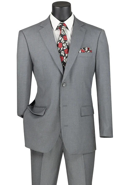 (40L) Regular Fit 2 Piece Suit 3 Button In Gray 3 (40L) Regular Fit 2 Piece Suit 3 Button In Gray