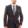 Ares Collection - Stripe Tone On Tone Regular Fit Suit 2 Button 2 Piece In Gray -Clothing Shop M121 02 32931.1548111813