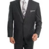 Bacchus Collection - Regular Fit Suit 2 Button 2 Piece In Dark Gray -Clothing Shop M202 13
