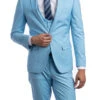 (44R) Sky Blue Solid Color 3 Piece Slim Fit Suit 1 Button Peak Lapel -Clothing Shop M255US SKYBLUE a8d990eb d564 4a98 953d ed81ae415eb9