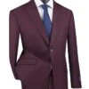 Maroon Modern Fit 2 Piece Suit Textured Solid With Peak Lapel -Clothing Shop M2TR BUG