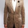 Empire Collection - Modern Fit Beautiful Pattern In Tan Sports Coat -Clothing Shop ME175 01