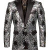 Empire Collection - Silver Slim Fit Peak Lapel Sports Coat -Clothing Shop ME259H 43975