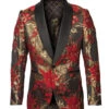 (L, XL, 2XL) Empire Collection - Red Floral Pattern Sports Coat Slim Fit -Clothing Shop ME278H 01s 8c5ec6d6 4d97 4e5c 897a fed88415c3af