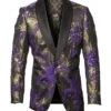 Empire Collection - Purple Floral Pattern Sports Coat Slim Fit -Clothing Shop ME278H 03s