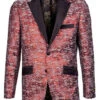 Empire Collection - Slim Fit Formal Dinner Show Blazer In Red -Clothing Shop ME320H 01 S