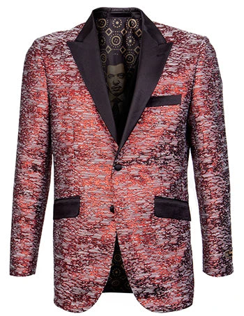 Empire Collection - Slim Fit Formal Dinner Show Blazer In Red 3 Empire Collection - Slim Fit Formal Dinner Show Blazer In Red