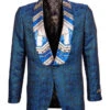 Empire Collection - Navy Slim Fit Satin Shawl Lapel Sports Coat Limited Edition