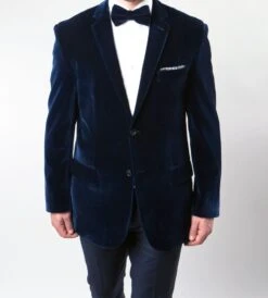 Men's Regular Fit Blazer 2 Button With One Welt Chest Pocket Navy