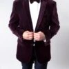 Men's Regular Fit Blazer 2 Button With One Welt Chest Pocket Wine -Clothing Shop MJ111 03