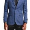 Slim Fit Windowpane Blazer 2 Button In Blue 2 Slim Fit Windowpane Blazer 2 Button In Blue -Clothing Shop MJ283S 02 31480.1551121716