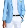 Slim Fit Blazer 2 Button In Solid Sky Blue -Clothing Shop MJ284S 03 71902.1551125976