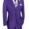 Catania Collection - Modern Fit Windowpane Suit 2 Piece In Purple -Clothing Shop MRW 1 PURPLE
