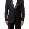 Black Slim Fit Tuxedo With Satin Shawl Lapel 1 Button -Clothing Shop MT146S 01 black 34ca4820 5a73 4c93 91e3 7de293038241