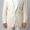 Ivory Slim Fit 2 Piece Tuxedo With Satin Peak Lapel -Clothing Shop MT187S 07