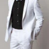 Regular Fit White 2 Piece Tuxedo With Slim Satin Lapel -Clothing Shop MT202S 02S