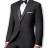 Regular Fit Black 2 Piece Tuxedo With Satin Lapel -Clothing Shop MT202S BK