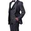 Gray Slim Fit Tuxedo 3 Piece With Satin Shawl Collar Vest -Clothing Shop MT239S 01 4b245262 1f6d 4f38 bbb3 2320a2de3d8b