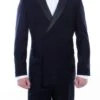 Double Breasted Slim Fit Tuxedo Navy With Black Satin Peak Lapel 2 Double Breasted Slim Fit Tuxedo Navy With Black Satin Peak Lapel -Clothing Shop MT253S 01 frontS